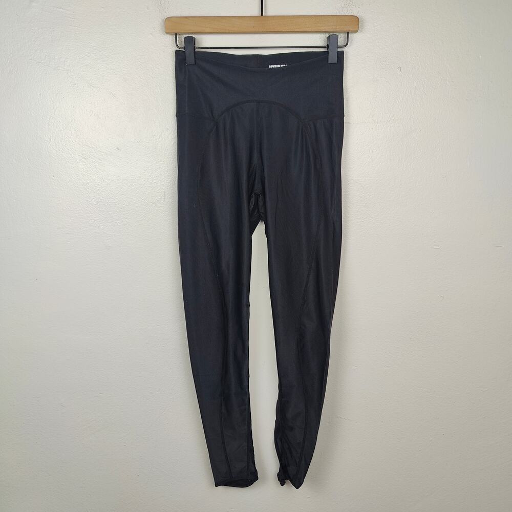 Hyein Seo Leggings Womens 2‎ Medium Black Shiny Stirrup Pull On Performance